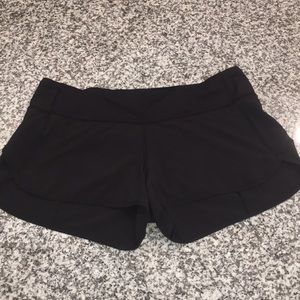 Lululemon black running shorts